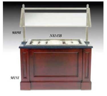 Bon Chef 50151 Recessed Panel Buffet with Standard Corian Top