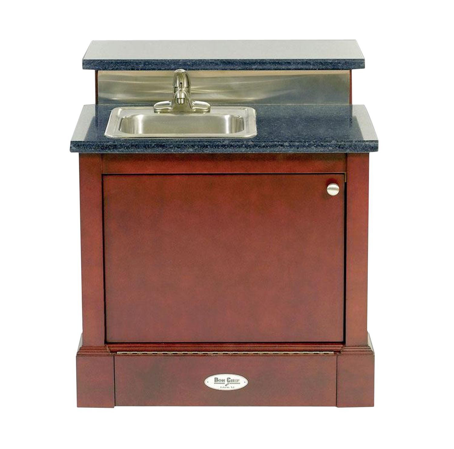 Bon Chef 50153 Recessed Panel Buffet with Stainless Steel Sink and Drain Tank 30" x 32" x 34"