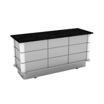 Bon Chef 50161 Contemporary Buffet, Rounded Corners, Recessed Pattern, Plain Top