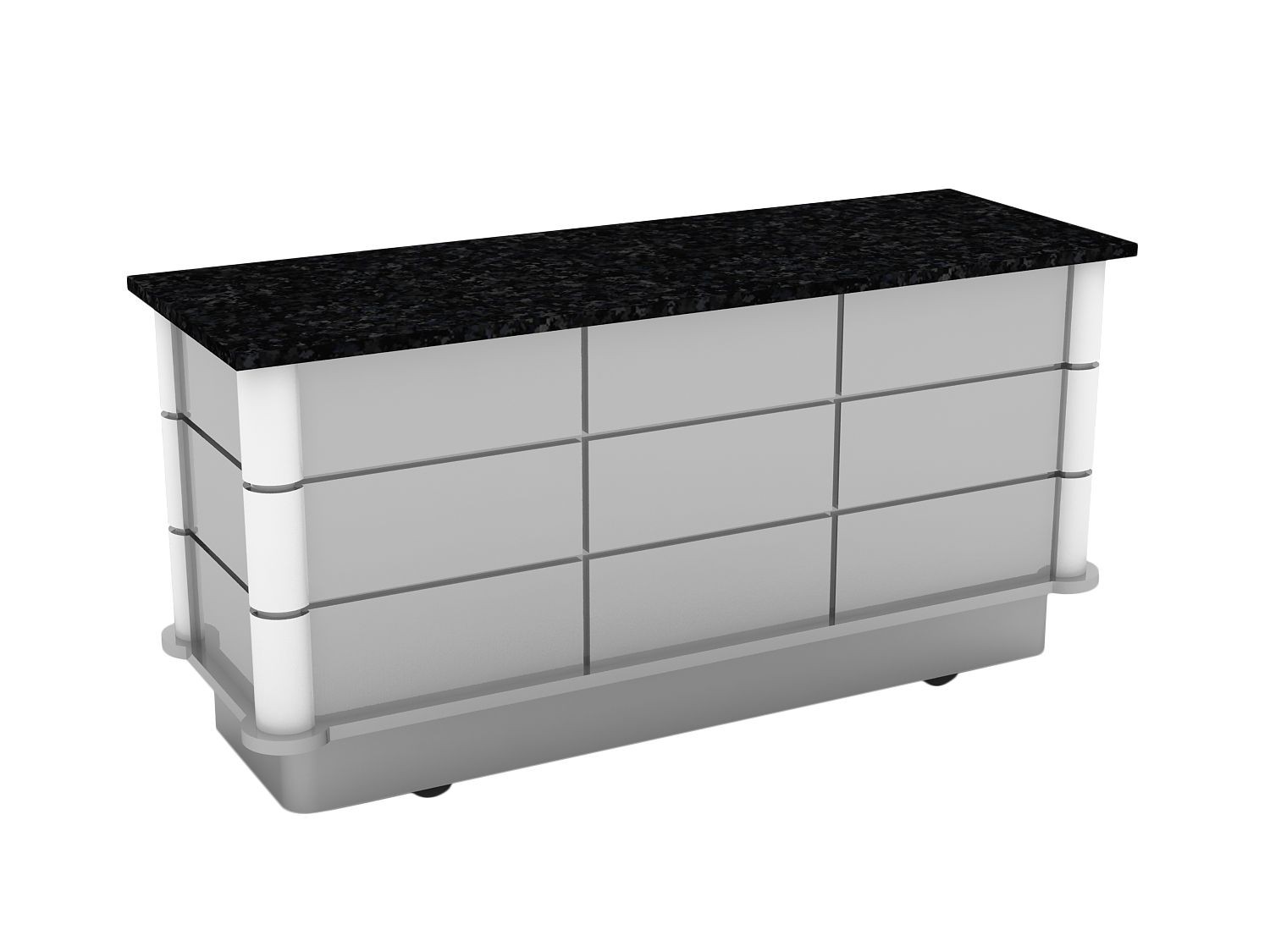Bon Chef 50161 Contemporary Buffet, Rounded Corners, Recessed Pattern, Plain Top
