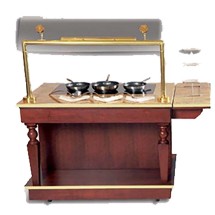 Bon Chef 50170 Invisible Induction Cooking Cart with 2 Induction Stoves