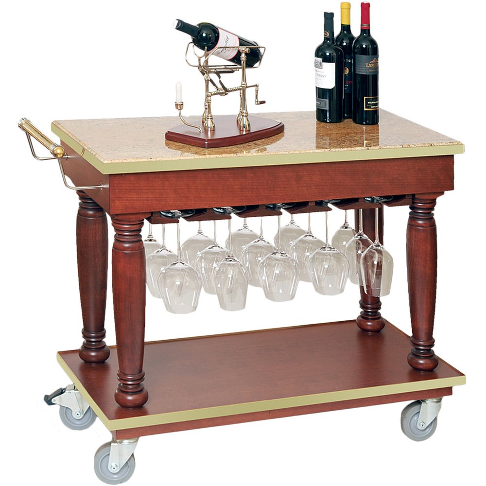 Bon Chef 50174 Wine and Beverage Cart, 38" x 18" x 32"