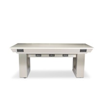 Bon Chef 50180 Mobile Communal Table with 6 Built In Warming Stoves