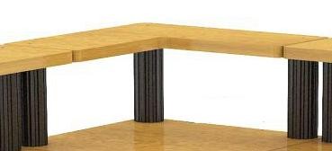 Bon Chef 50192LVWALNUT Small 4-Shelf Table Add-On for Flex Table