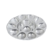 Bon Chef 5022P 12-Hole Oyster Dish, Pewter Glo 11 1/4&quot; Dia., Set of 6