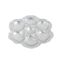 Bon Chef 5079P 6-Hole Oyster Dish, Pewter Glo 10&quot; Dia., Set of 6
