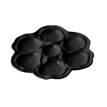 Bon Chef 5079S 6-Hole Oyster Dish, Sandstone 10&quot; Dia., Set of 6