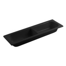 Bon Chef 5094DS Half-Size Long Chafer Food Pan with Divider, Sandstone 3 1/2 Qt.