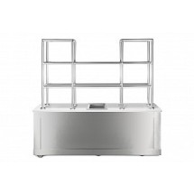 Bon Chef 51014 Stainless Steel Back Bar with Glass Shelves, 96" x 30" x 80"