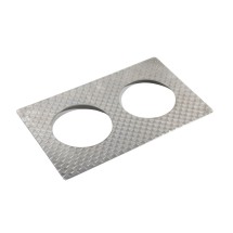 Bon Chef 52109262300 EZ Fit Stainless Steel Full Size Tile Inset with Circles for (2) 62300NC, 12 3/4&quot; x 20 13/16&quot;