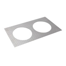 Bon Chef 5210926230003 EZ Fit Stainless Steel Full Size Tile Inset with Circles for (1) 62303NC and (1) 62300NC, 12 3/4&quot; x 20 13/16&quot;