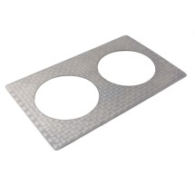 Bon Chef 52109262301 EZ Fit Stainless Steel Full Size Tile Inset with Circles for (2) 62301NC, 12 3/4&quot; x 20 13/16&quot;