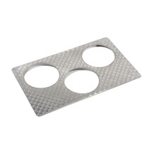 Bon Chef 52109362299 EZ Fit Stainless Steel Full Size Tile Inset with Circles for (3) 62299NC, 12 3/4&quot; x 20 13/16&quot;