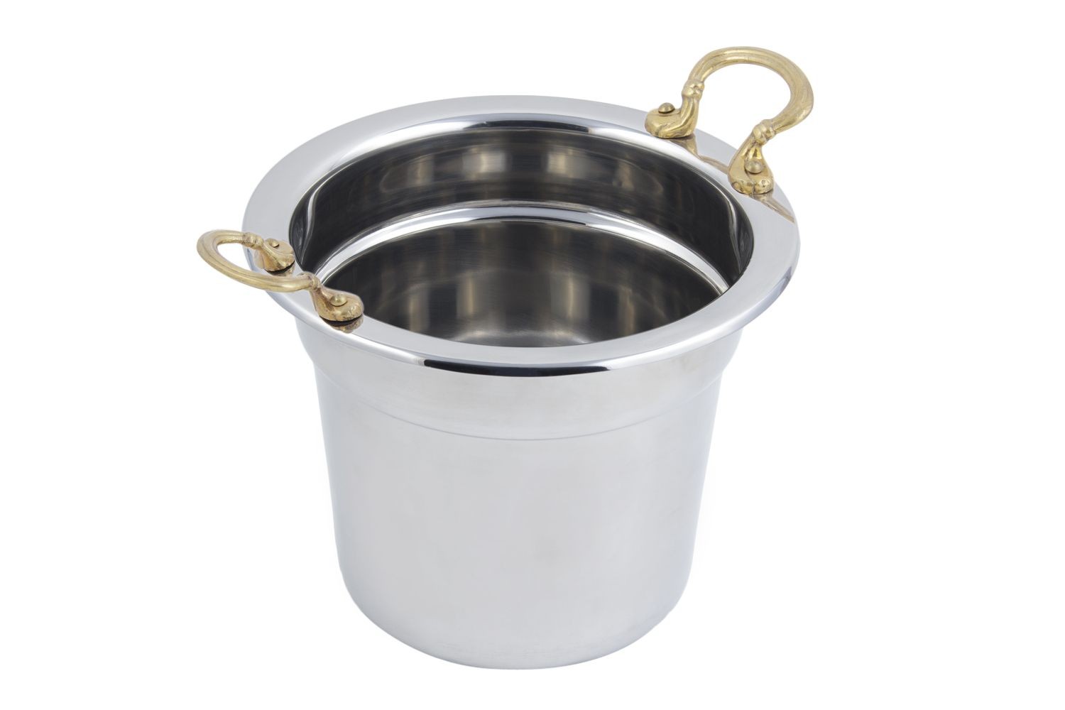 Bon Chef 5211HR Plain Design Soup Tureen with Round Brass Handles, 7 Qt. 1 Pt.