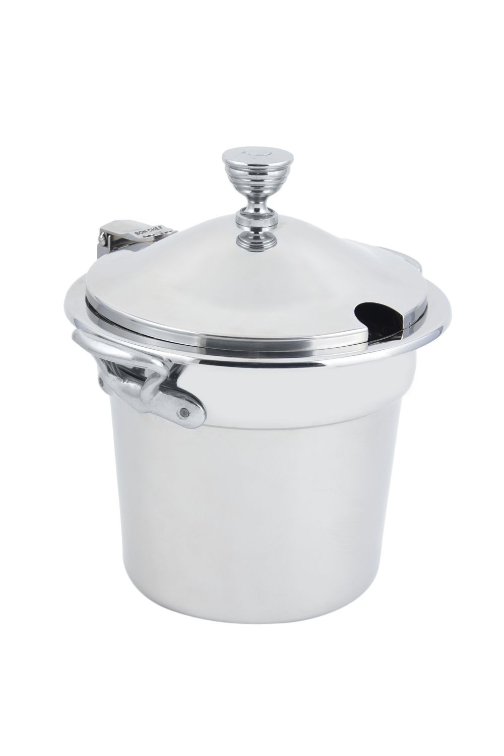 Bon Chef 5211WHCHRSS Plain Design Soup Tureen with Hinged Cover and