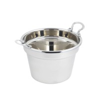Bon Chef 5214HRSS Plain Design Soup Tureen with Round Stainless Steel Handles, 11 Qt.