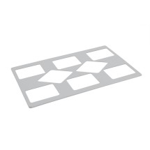 Bon Chef 52150P EZ Fit Double Custom Cut Tile for (8) 9502, Pewter Glo 12 3/4&quot; x 20 13/16&quot;