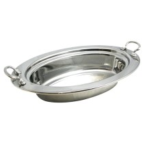 Bon Chef 5299HRSS Plain Design Oval Pan with Round Stainless Steel Handles, 6 Qt.