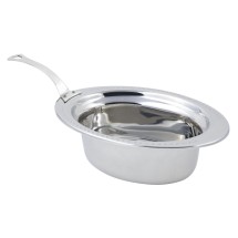 Bon Chef 5303HLSSBolero Design Oval Food Pan with Long Stainless Steel Handle, 3 3/4 Qt.
