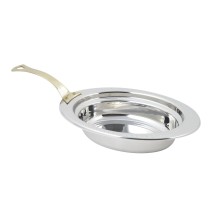 Bon Chef 5304HL Bolero Design Oval Food Pan with Long Brass Handle, 2 Qt.