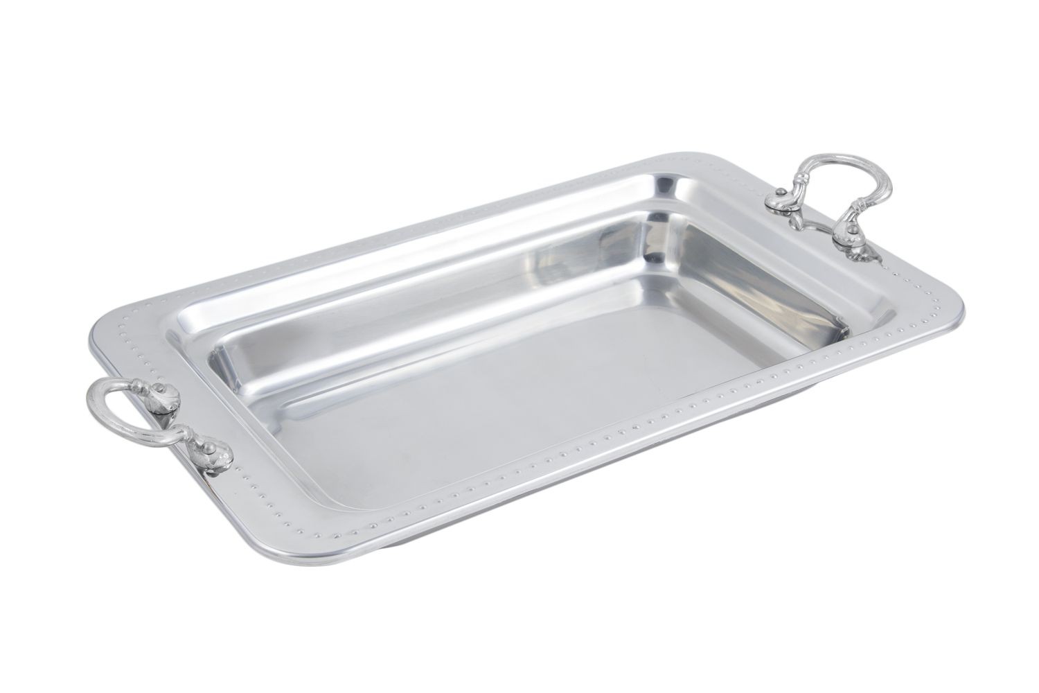Bon Chef 5306HRSS Bolero Design Rectangular Food Pan with Round Stainless Steel Handles, 4 Qt.