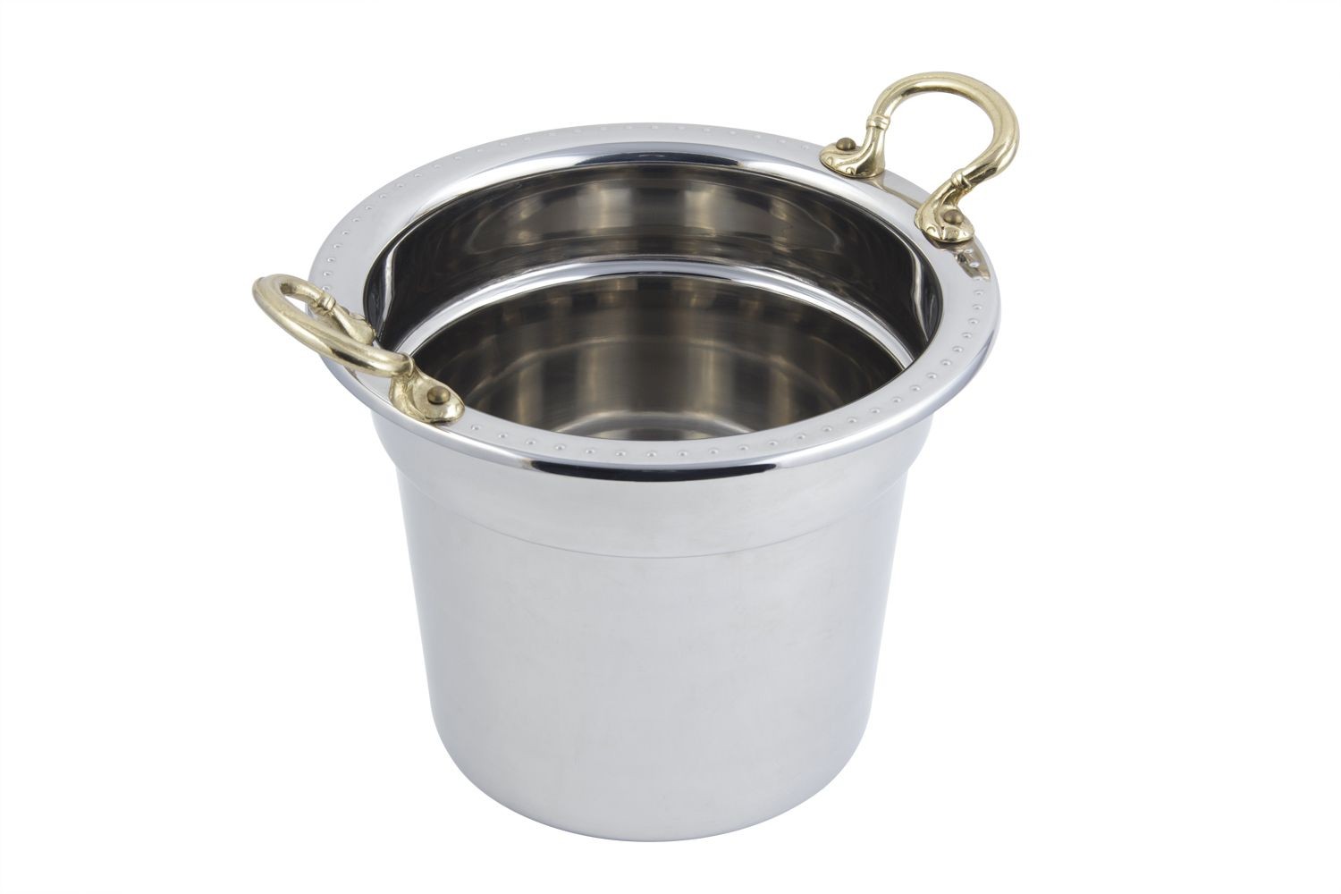 Bon Chef 5311HR Bolero Design Soup Tureen with Round Brass Handles, 7 Qt. 1 Pt.