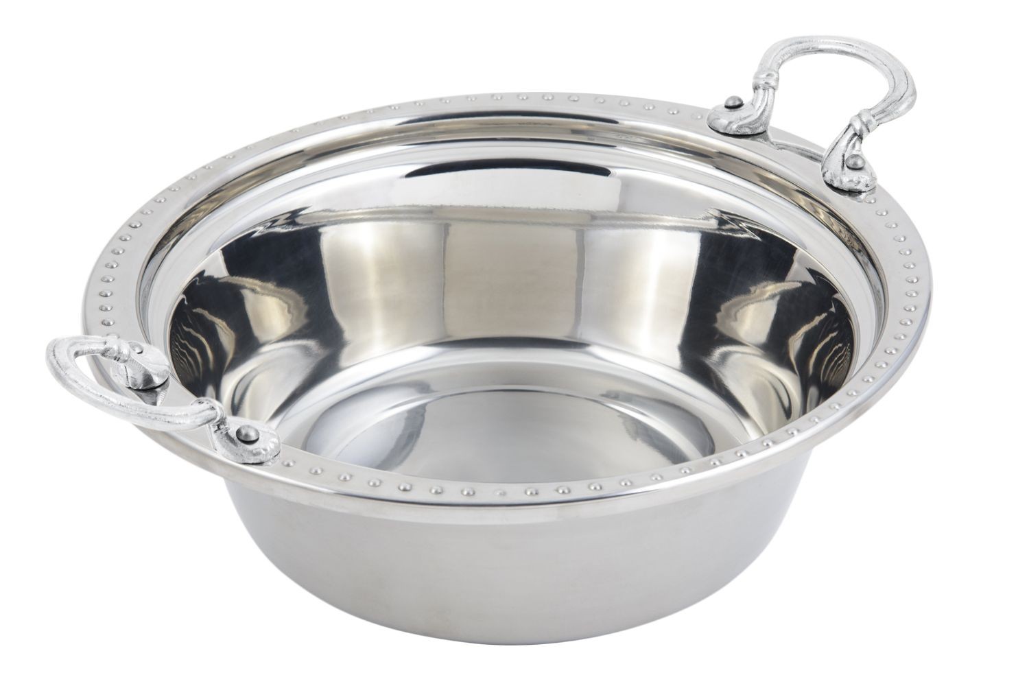 Bon Chef 5356HRSS Bolero Design Casserole Dish with Round Handles, 4 Qt.