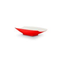 Bon Chef 53703-2ToneRed Melamine Curves Bowl, Red Outside/White Inside 1 Qt.