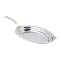 Bon Chef 5388HL Bolero Design Oval Pan with Long Brass Handle, 2 1/2 Qt.
