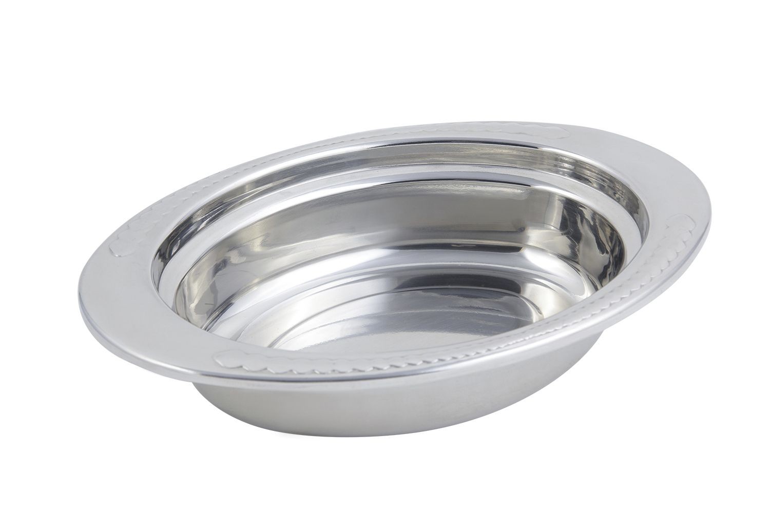 Bon Chef 5404 Laurel Design Oval Food Pan, 2 Qt.