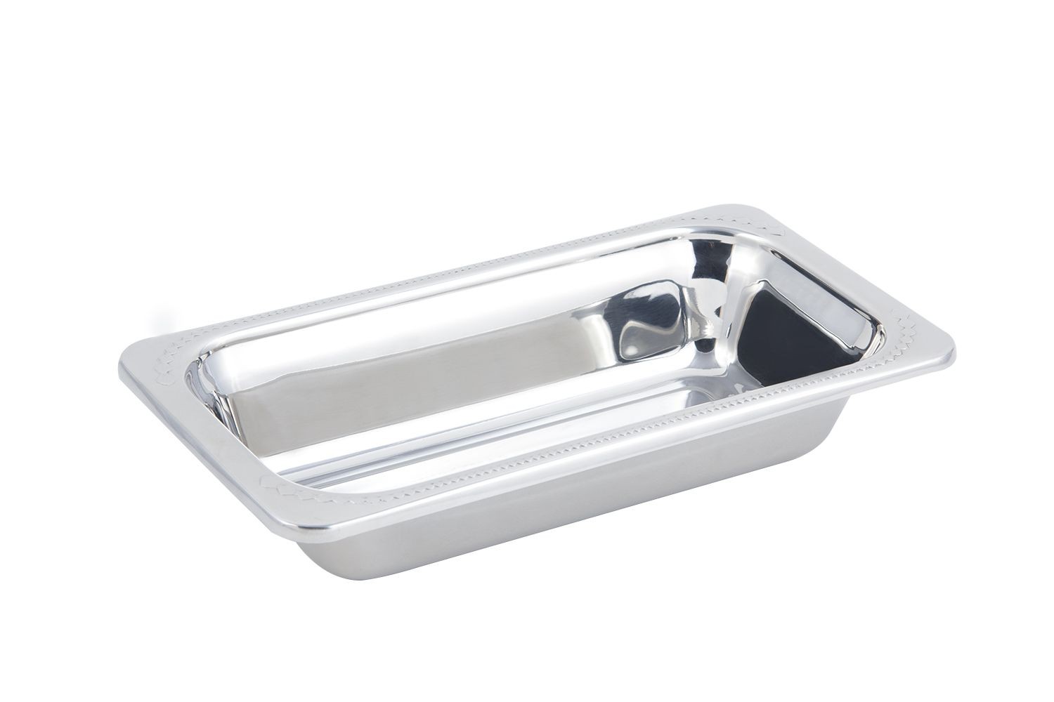 Bon Chef 5415 Laurel Design 1/3 Size Food Pan, 1 Qt.