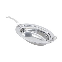 Bon Chef 5499HLSS Laurel Design Oval Pan with Long Handle, 6 Qt.