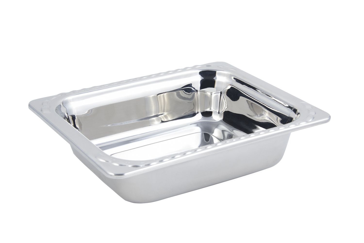Bon Chef 5609 Arches Design Rectangular Half-Size Food Pan, 3 Qt.