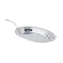 Bon Chef 5688HLSS Arches Design Oval Pan with Long Handle, 2 1/2 Qt.