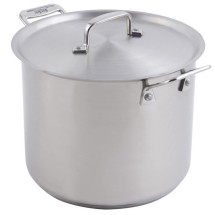 Bon Chef 60003HL Cucina Stainless Steel Stock Pot with Hinged Lid, 7 Qt.