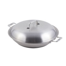 Bon Chef 60006 Cucina Stainless Steel Braiser Pan with Lid, 3 1/2 Qt.