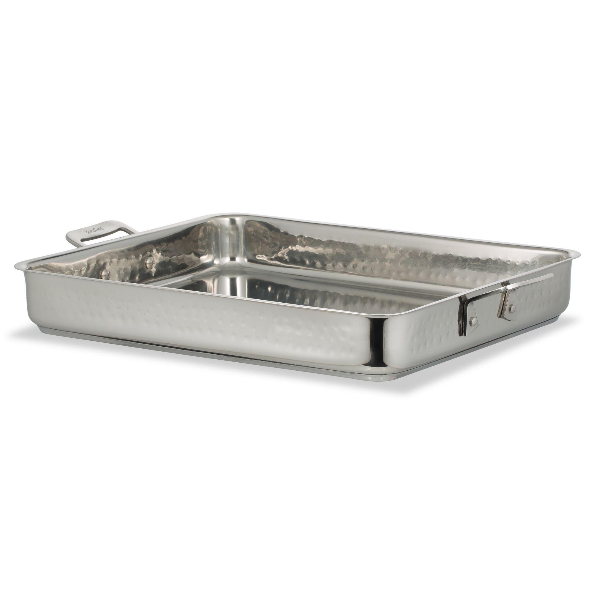 Bon Chef 60012CLDHF Cucina Large Stainless Steel Square Pan, Hammered Finish, 5 Qt.