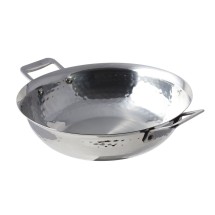 Bon Chef 60014HF Cucina Stainless Steel Stir Fry Pan, Hammered Finish, 2 1/2 Qt.