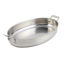 Bon Chef 60018 Cucina Stainless Steel Oval Au Gratin, 4 Qt.