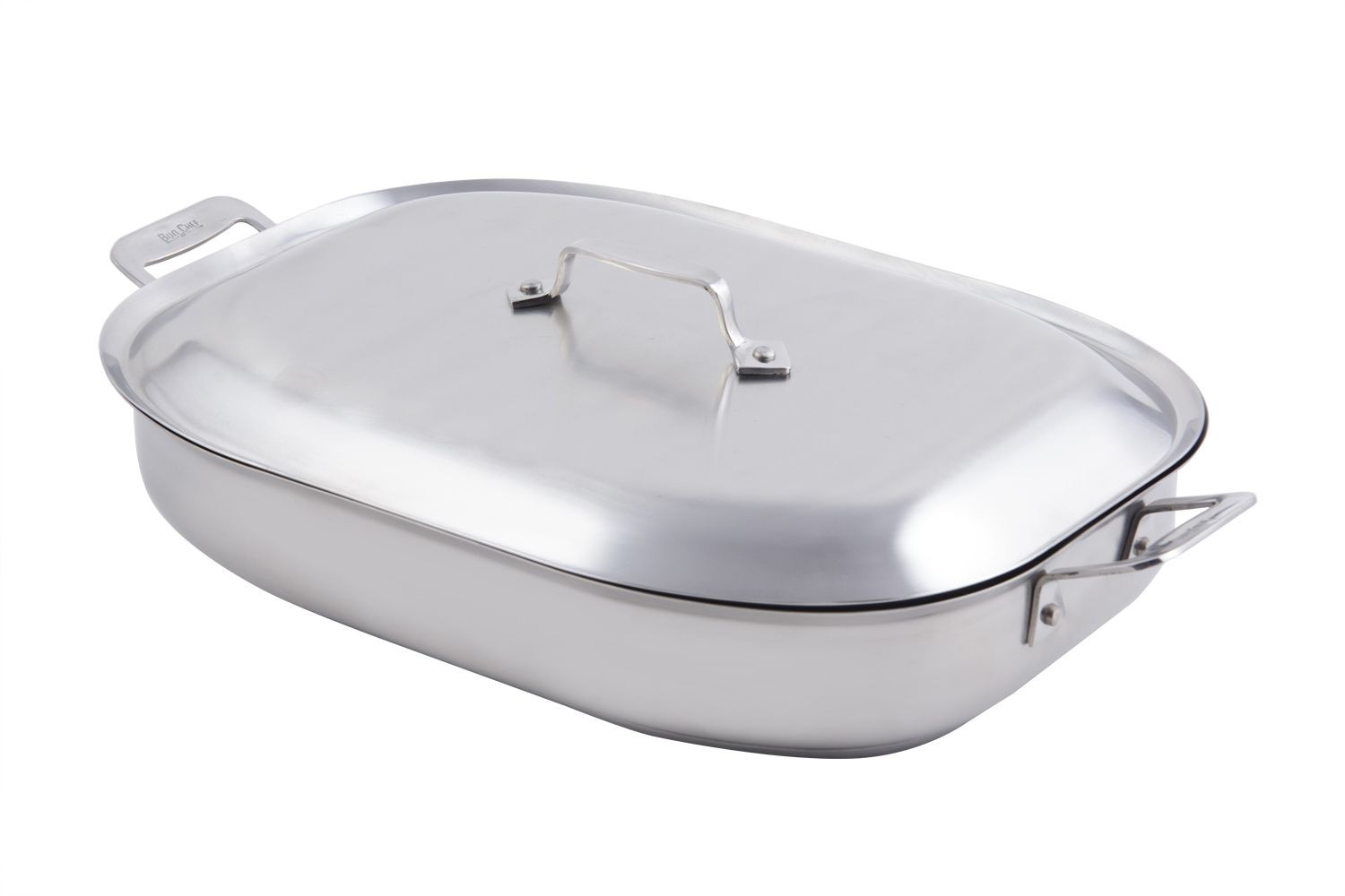 Bon Chef 60023CLD Cucina Stainless Steel Oblong Pan with Lid, 7 Qt.