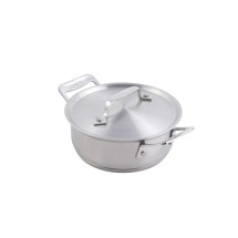 Bon Chef 60027HL Cucina Stainless Steel Casserole Dish with Hinged Lid, 36 oz.
