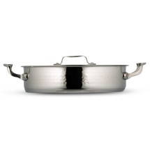 Bon Chef 60030HF Cucina Stainless Steel Pot with Cover, Hammered Finish, 6 Qt.