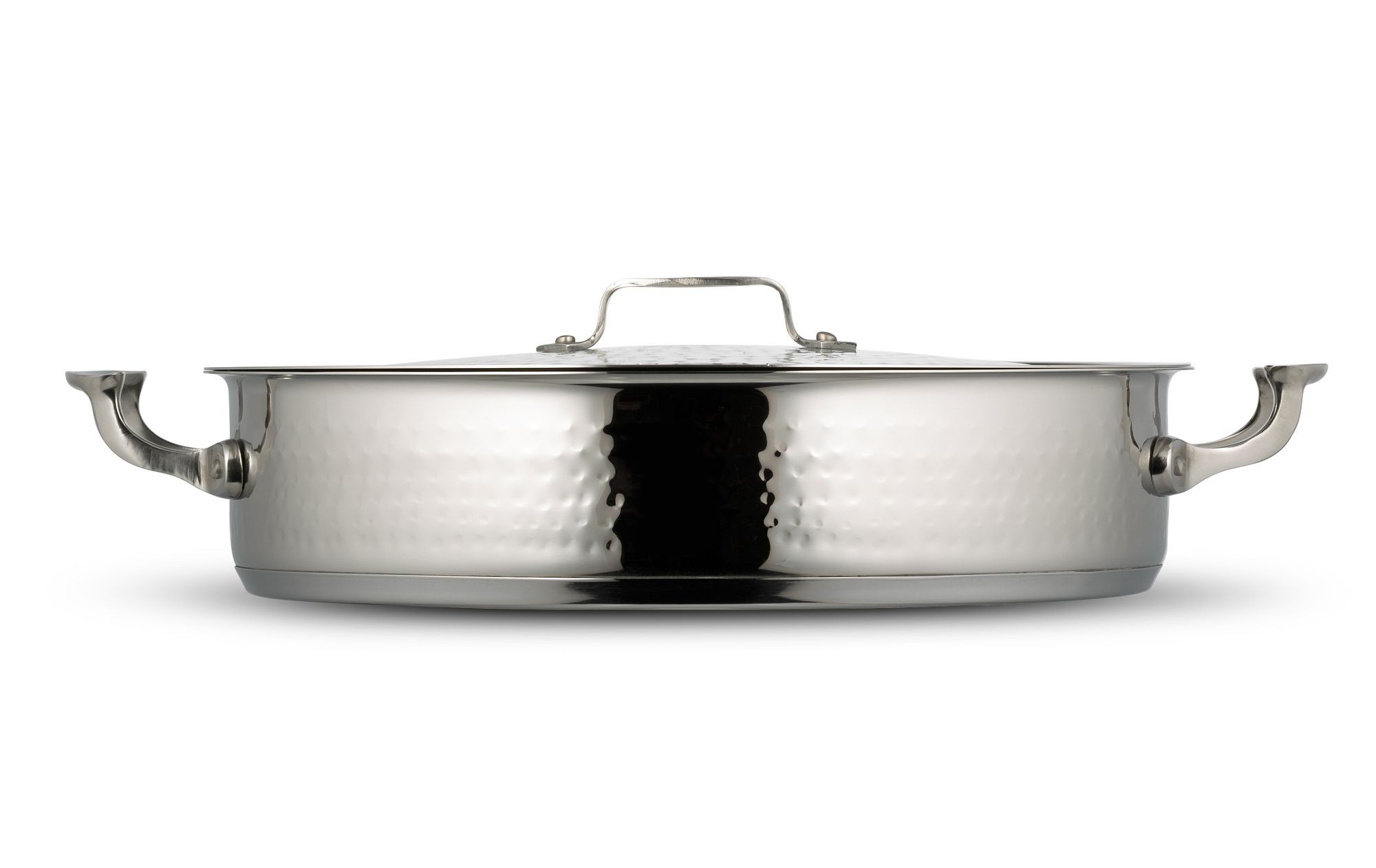 Bon Chef 60032HF Cucina Stainless Steel Pot with Cover, Hammered Finish, 9 Qt.