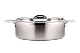 Bon Chef 60299-2ToneSSHL Country French Two Tone Stainless Steel Pot with Hinged Lid, 1 Qt. 22 oz.