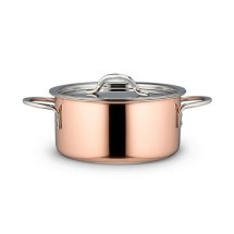 Bon Chef 60299-Copper Country French Copper Pot with Cover, 1 Qt. 22 oz.