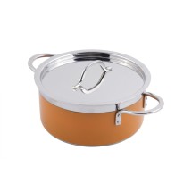 Bon Chef 60299ColorHL Classic Country French Collection Pot with Hinged Lid 1 Qt. 22 oz.