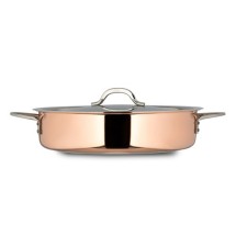 Bon Chef 60300-CopperHL Country French Copper Pot with Hinged Lid, 2 Qt. 9 oz.
