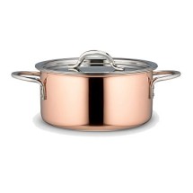 Bon Chef 60301-Copper Country French Copper Pot with Cover, 3 Qt. 9 oz.