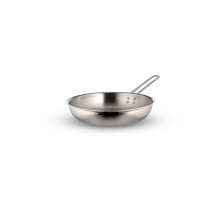 Bon Chef 60307-2ToneSS Country French Two Tone Stainless Steel Saute Pan with Long Handle, 1 Qt. 20 oz.