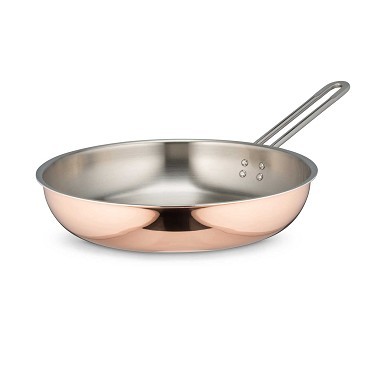Bon Chef 60307-Copper Country French Copper Saute Pan with Long Handle, 1 Qt. 20 oz.